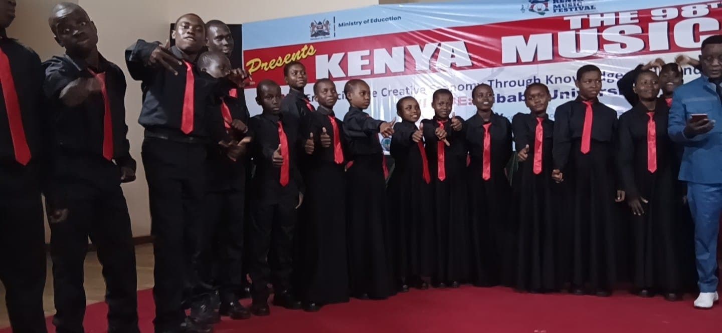 Wema choristers mid-performance at the national music festival