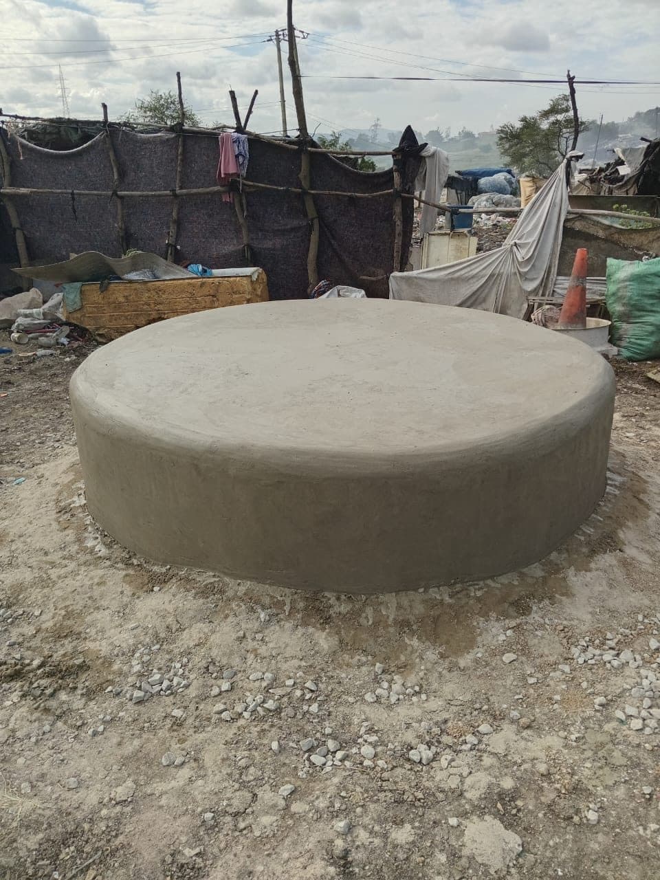 A newly built water and sanitation structure in the Mwakirunge community